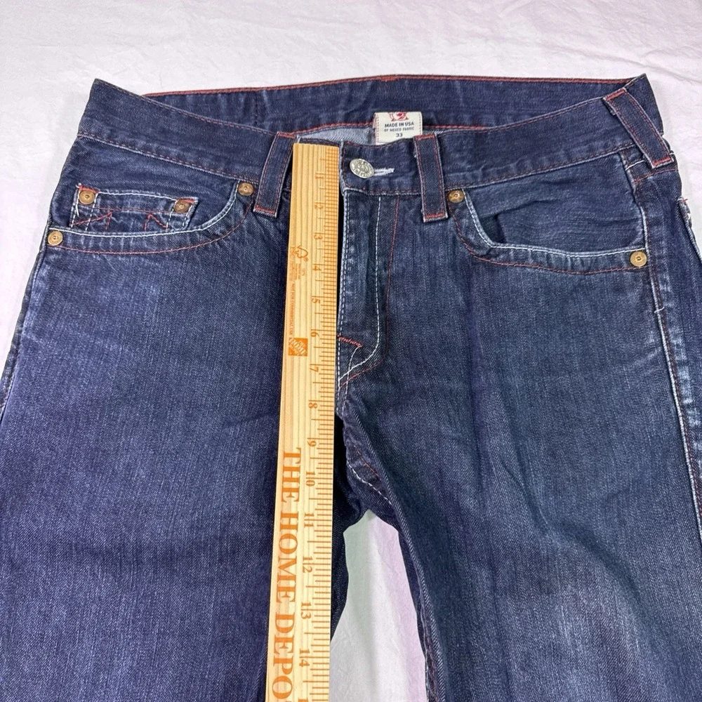 True Religion jeans Men's  33 Relaxed Straight  dark wash y2k no snap or flap